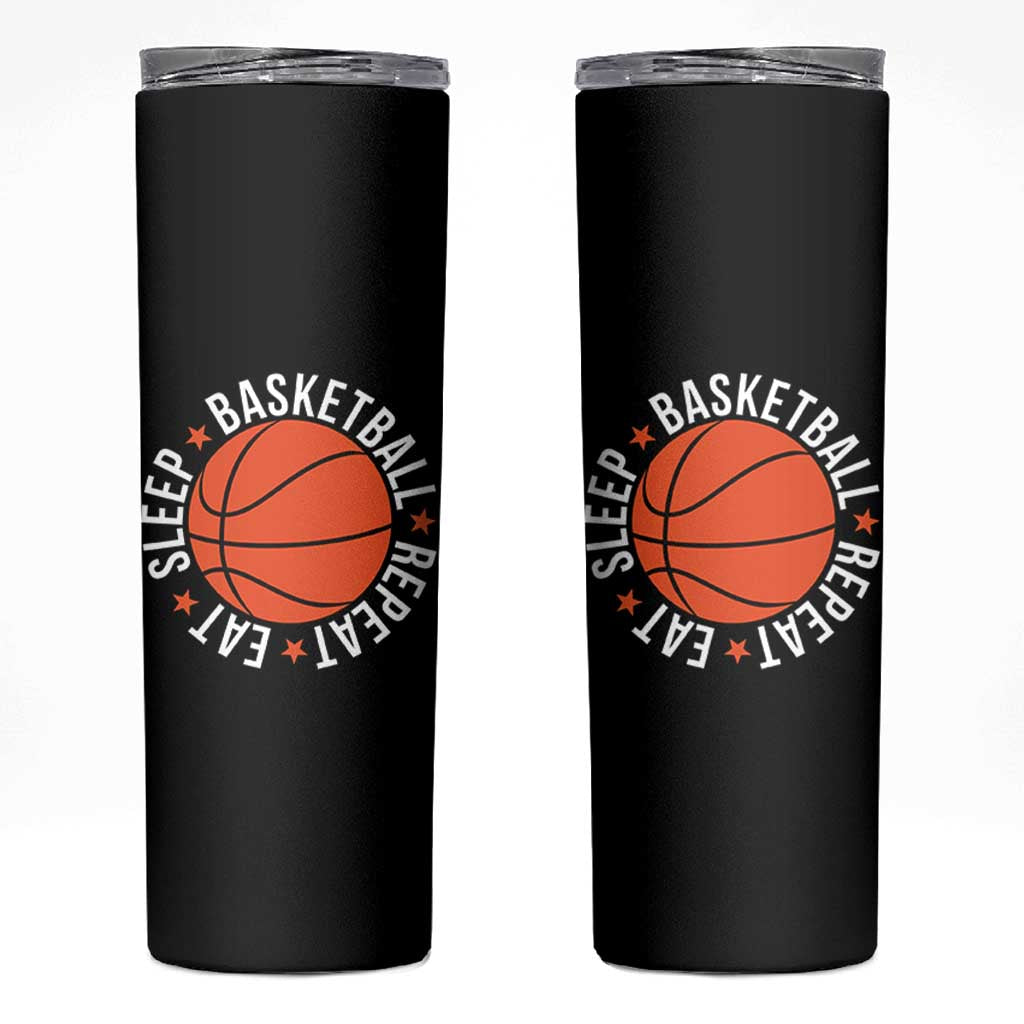 Basketball Lover Skinny Tumbler Eat Sleep Basketball Repeat - Wonder Print Shop
