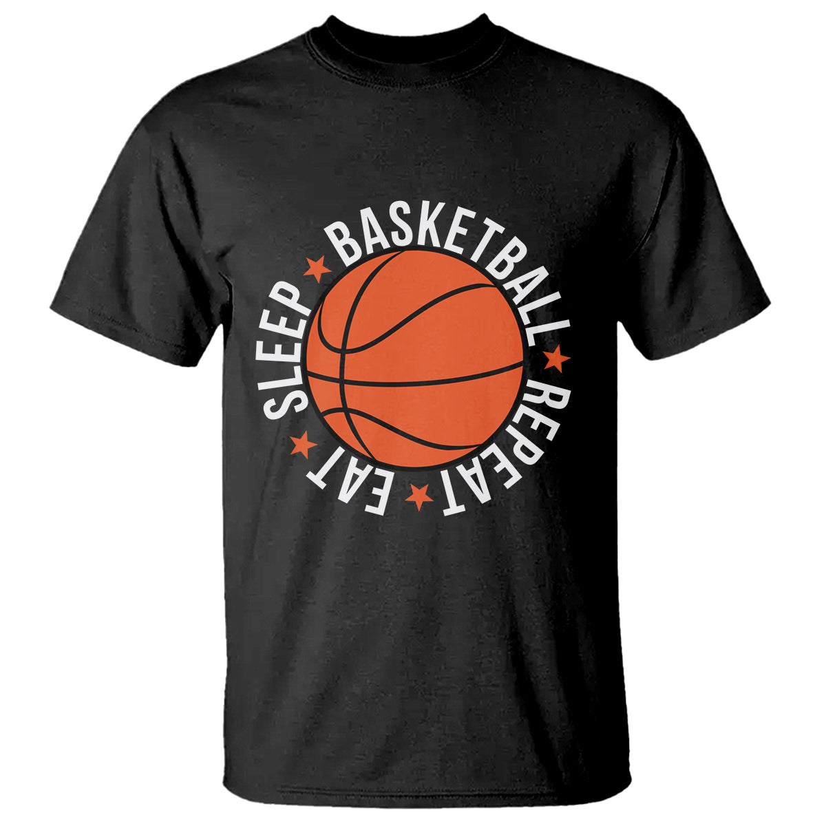 Basketball Lover T Shirt Eat Sleep Basketball Repeat - Wonder Print Shop