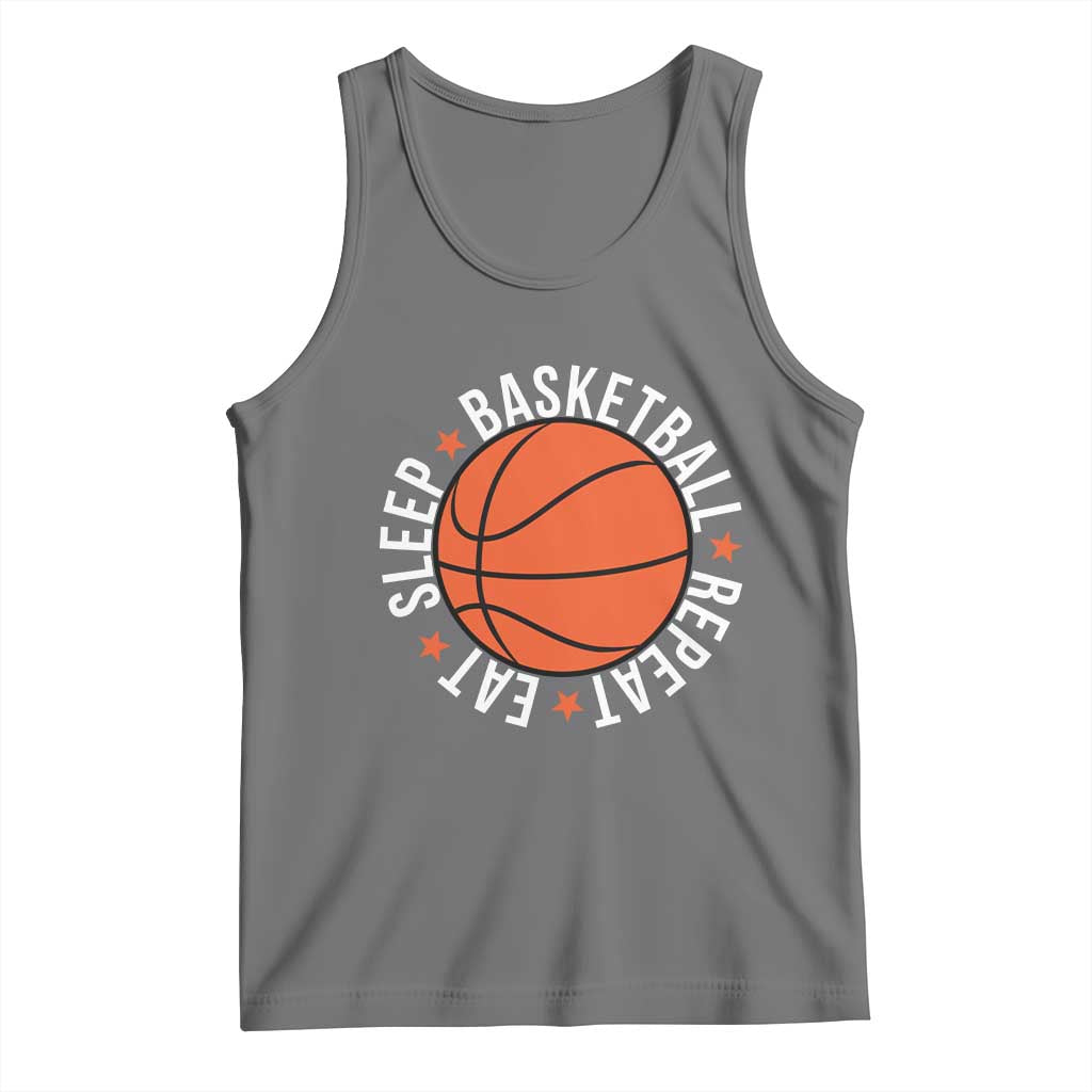 Basketball Lover Tank Top Eat Sleep Basketball Repeat - Wonder Print Shop