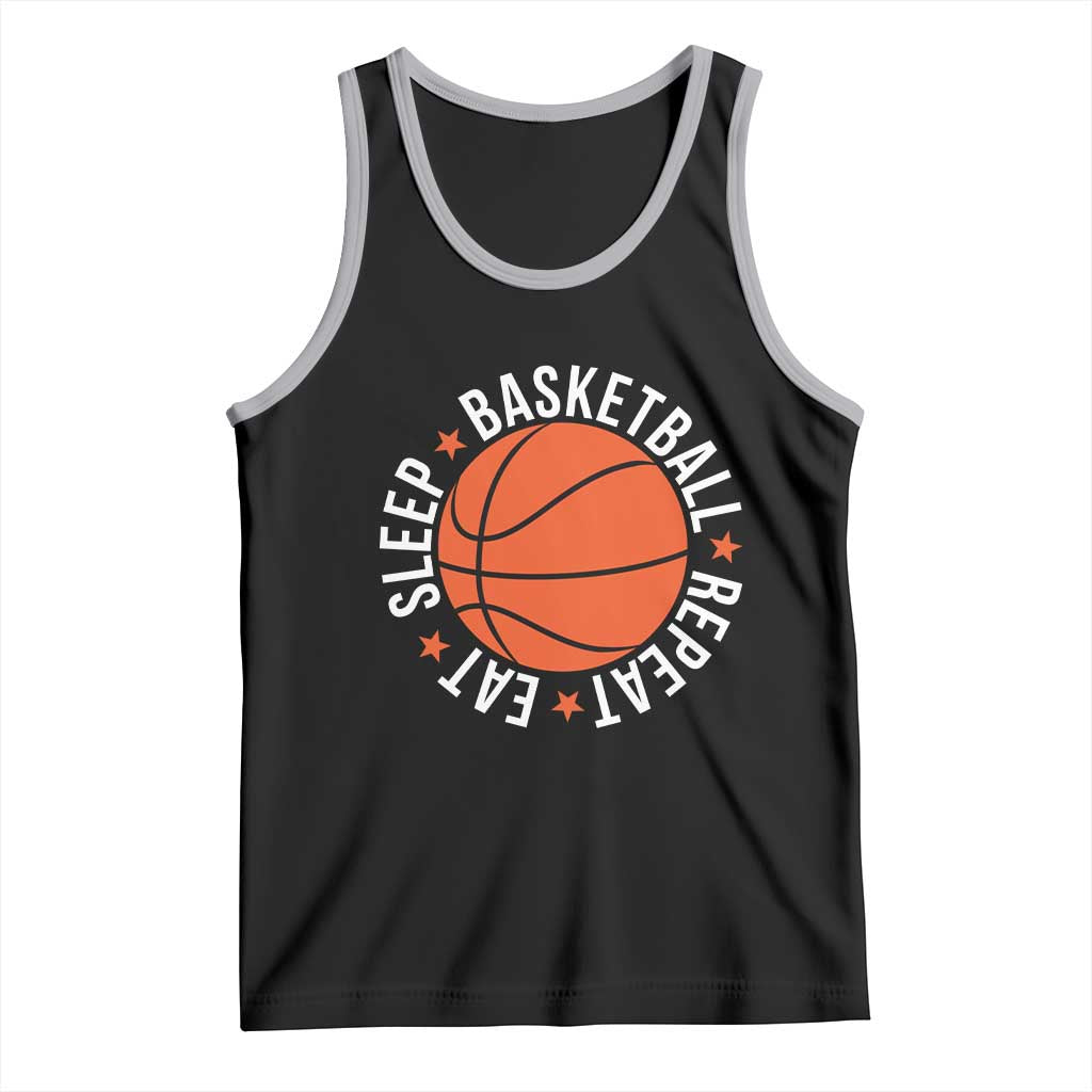 Basketball Lover Tank Top Eat Sleep Basketball Repeat - Wonder Print Shop