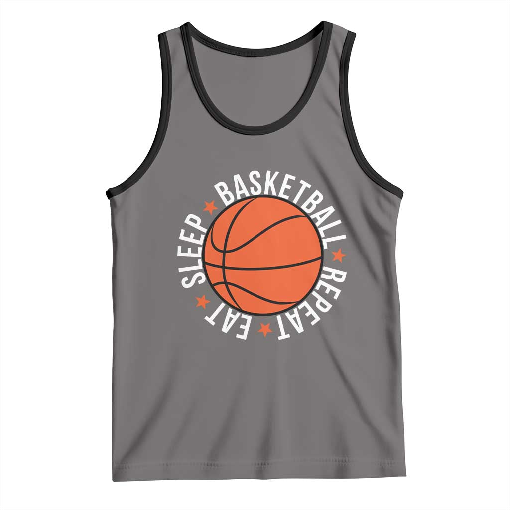 Basketball Lover Tank Top Eat Sleep Basketball Repeat - Wonder Print Shop