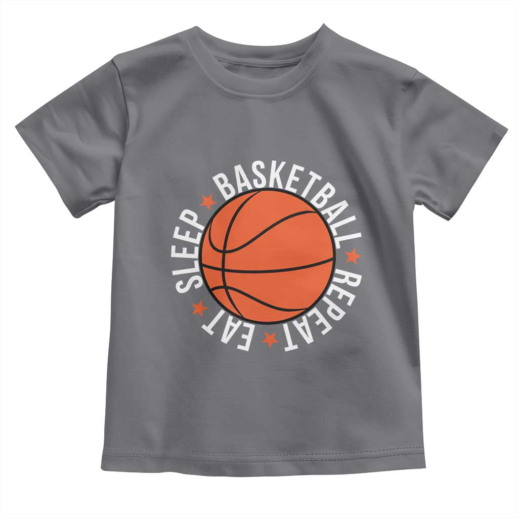 Basketball Lover Toddler T Shirt Eat Sleep Basketball Repeat - Wonder Print Shop