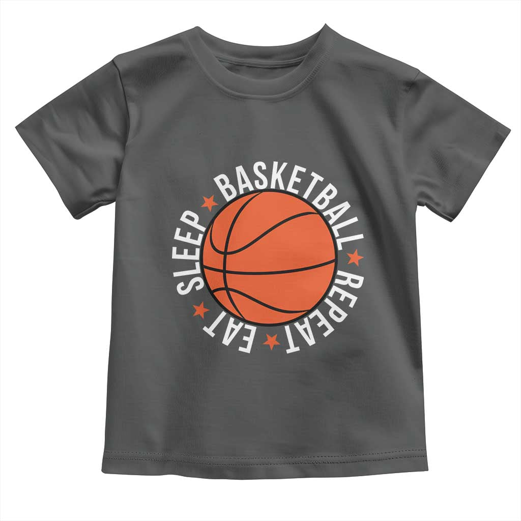 Basketball Lover Toddler T Shirt Eat Sleep Basketball Repeat - Wonder Print Shop