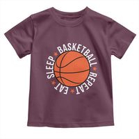 Basketball Lover Toddler T Shirt Eat Sleep Basketball Repeat - Wonder Print Shop