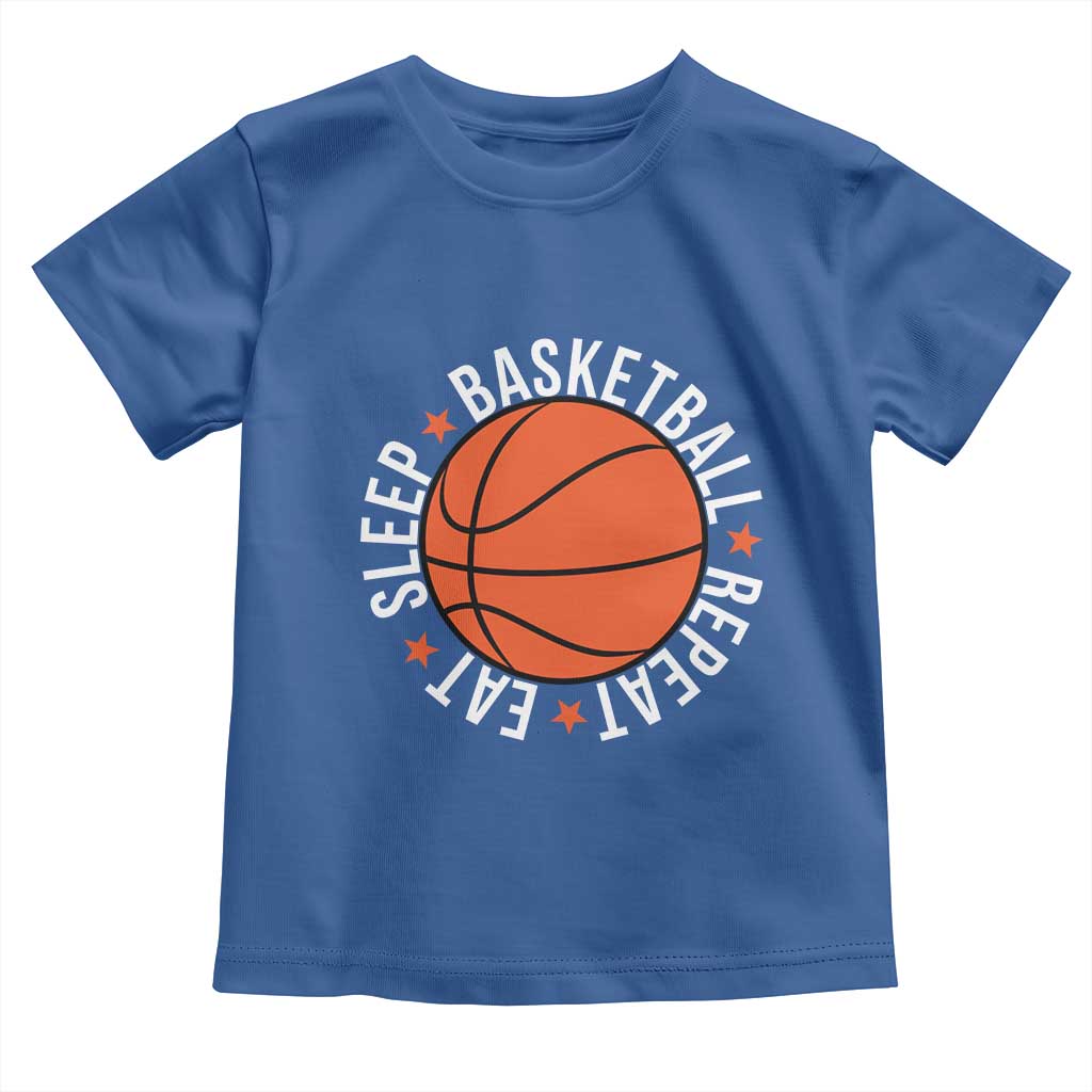 Basketball Lover Toddler T Shirt Eat Sleep Basketball Repeat - Wonder Print Shop
