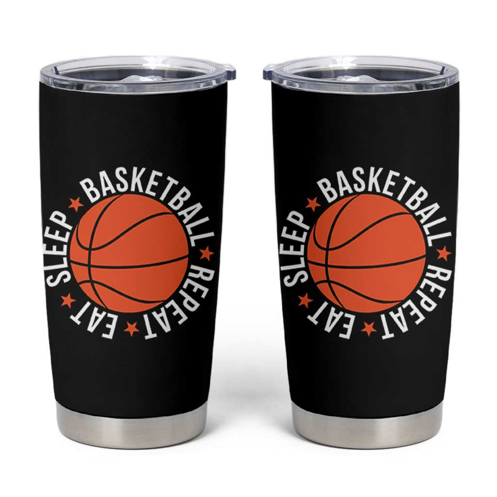Basketball Lover Tumbler Cup Eat Sleep Basketball Repeat - Wonder Print Shop