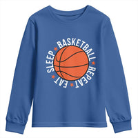 Basketball Lover Youth Sweatshirt Eat Sleep Basketball Repeat - Wonder Print Shop