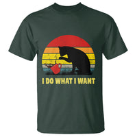 Funny Black Cat T Shirt I Do What I Want Vintage Coffe Cup - Wonder Print Shop