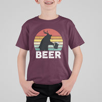 Funny Bear Deer T Shirt For Kid Vintage Retro Beer Mug - Wonder Print Shop