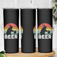 Funny Bear Deer Skinny Tumbler Vintage Retro Beer Mug - Wonder Print Shop