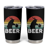 Funny Bear Deer Tumbler Cup Vintage Retro Beer Mug - Wonder Print Shop