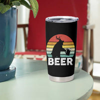 Funny Bear Deer Tumbler Cup Vintage Retro Beer Mug - Wonder Print Shop