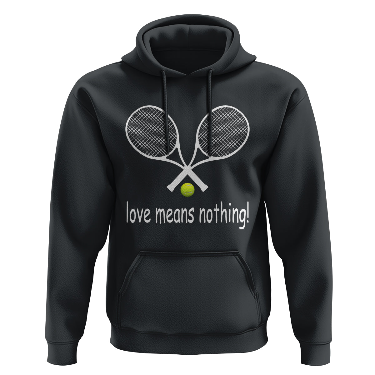 Funny Tennis Lover Hoodie Love Means Nothing - Wonder Print Shop