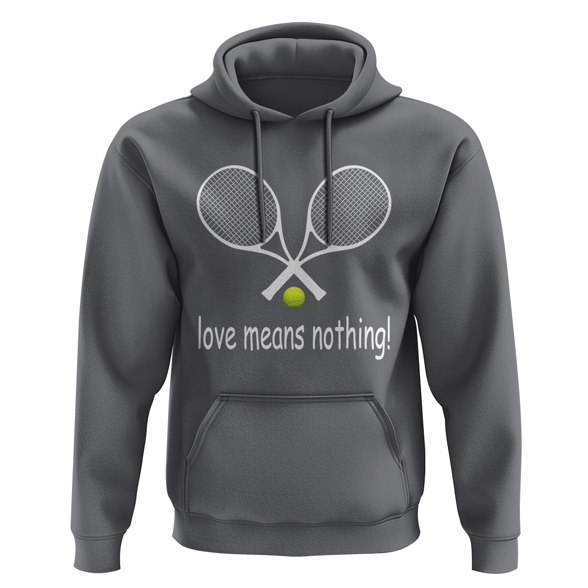 Funny Tennis Lover Hoodie Love Means Nothing - Wonder Print Shop