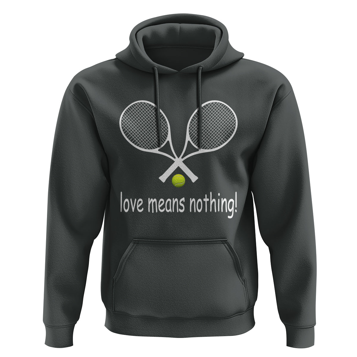 Funny Tennis Lover Hoodie Love Means Nothing - Wonder Print Shop