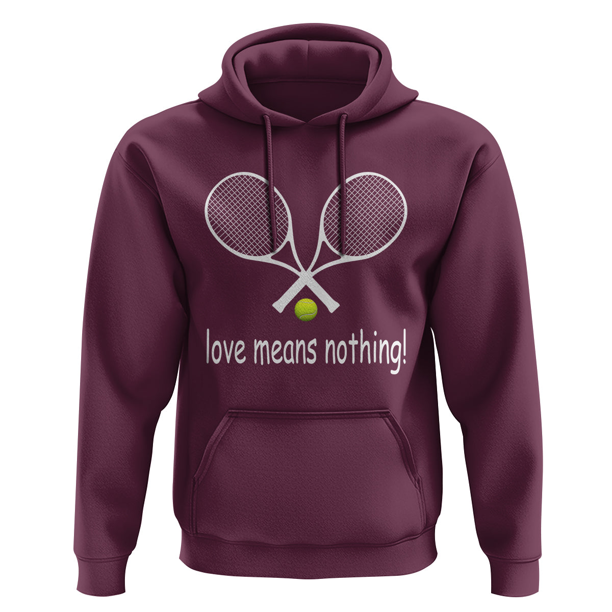 Funny Tennis Lover Hoodie Love Means Nothing - Wonder Print Shop