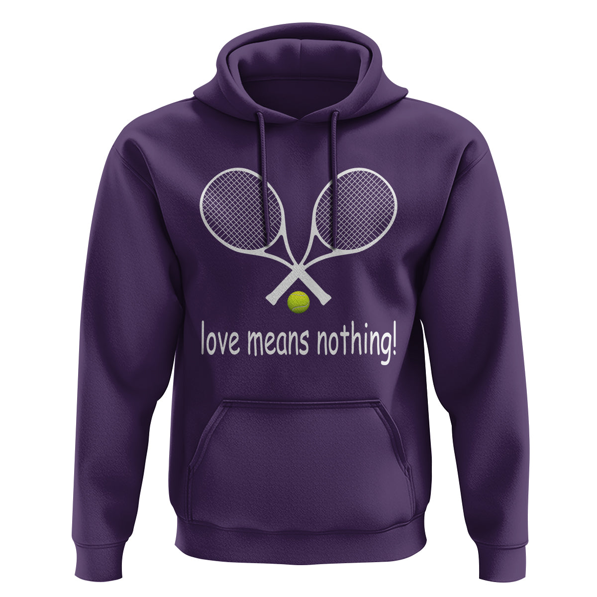 Funny Tennis Lover Hoodie Love Means Nothing - Wonder Print Shop