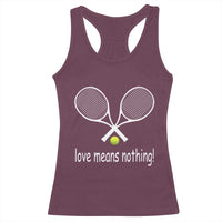 Funny Tennis Lover Racerback Tank Top Love Means Nothing - Wonder Print Shop