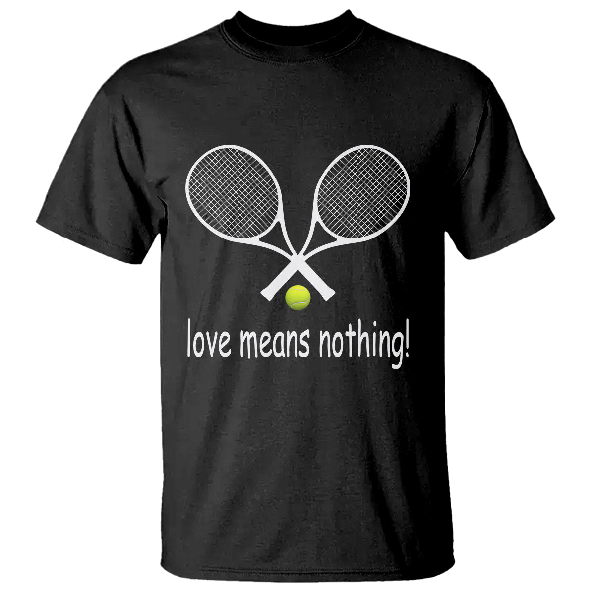 Funny Tennis Lover T Shirt Love Means Nothing - Wonder Print Shop