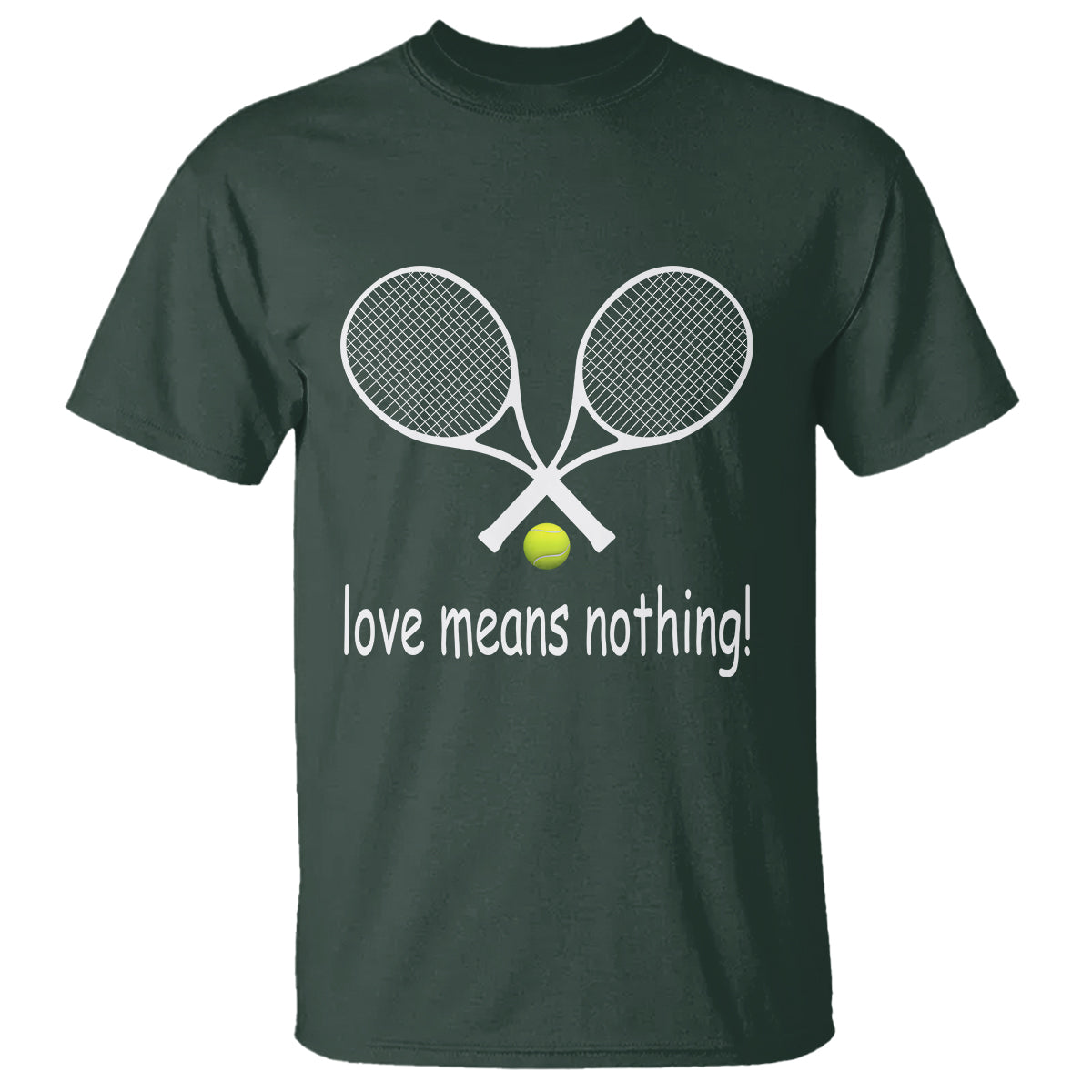 Funny Tennis Lover T Shirt Love Means Nothing - Wonder Print Shop