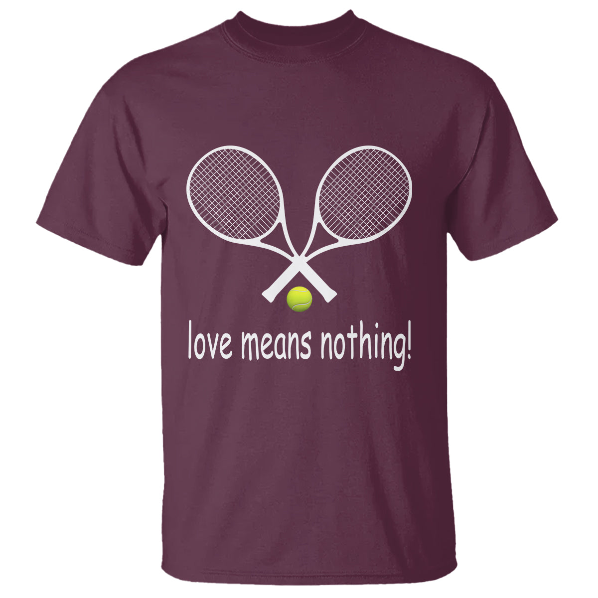 Funny Tennis Lover T Shirt Love Means Nothing - Wonder Print Shop