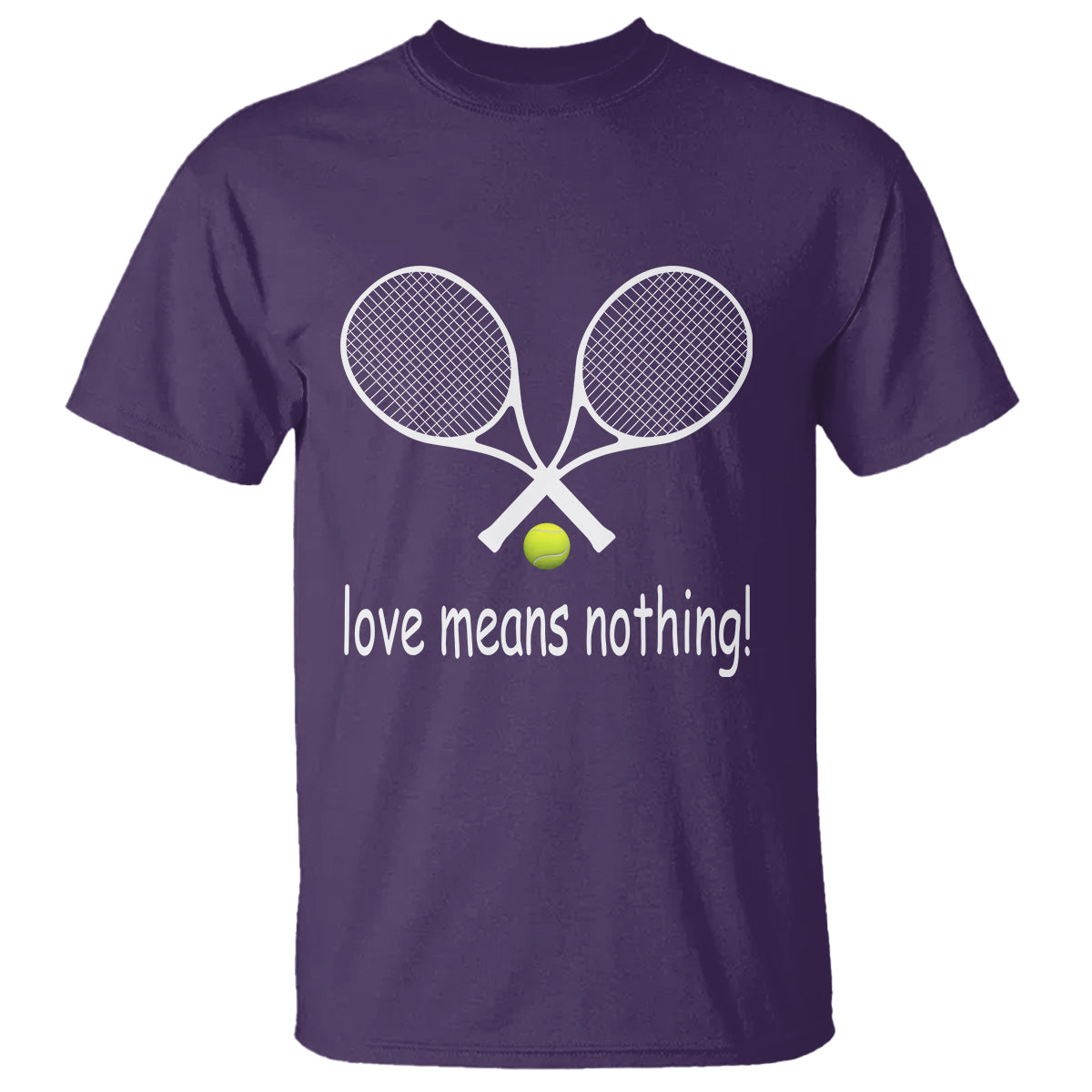 Funny Tennis Lover T Shirt Love Means Nothing - Wonder Print Shop