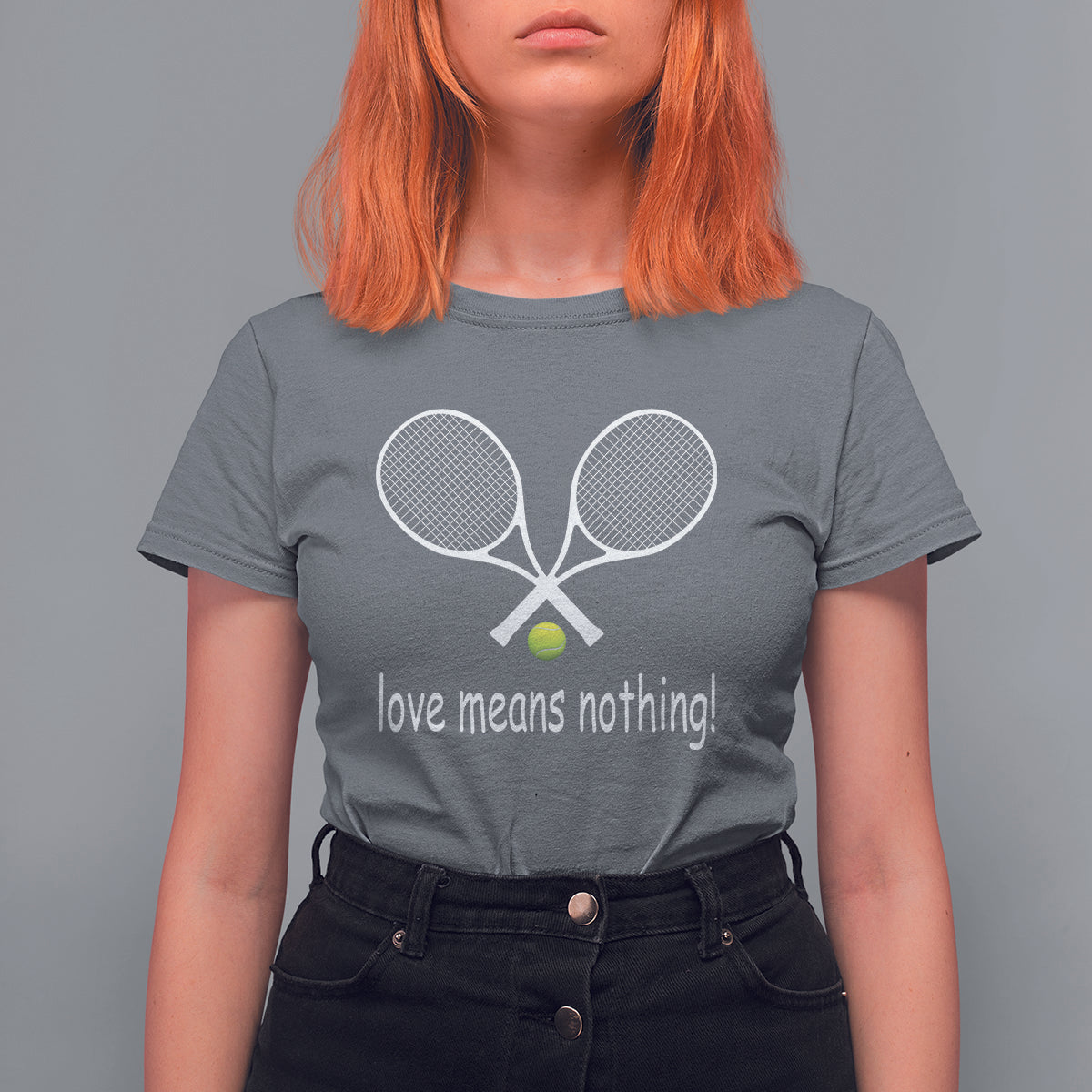 Funny Tennis Lover T Shirt For Women Love Means Nothing - Wonder Print Shop