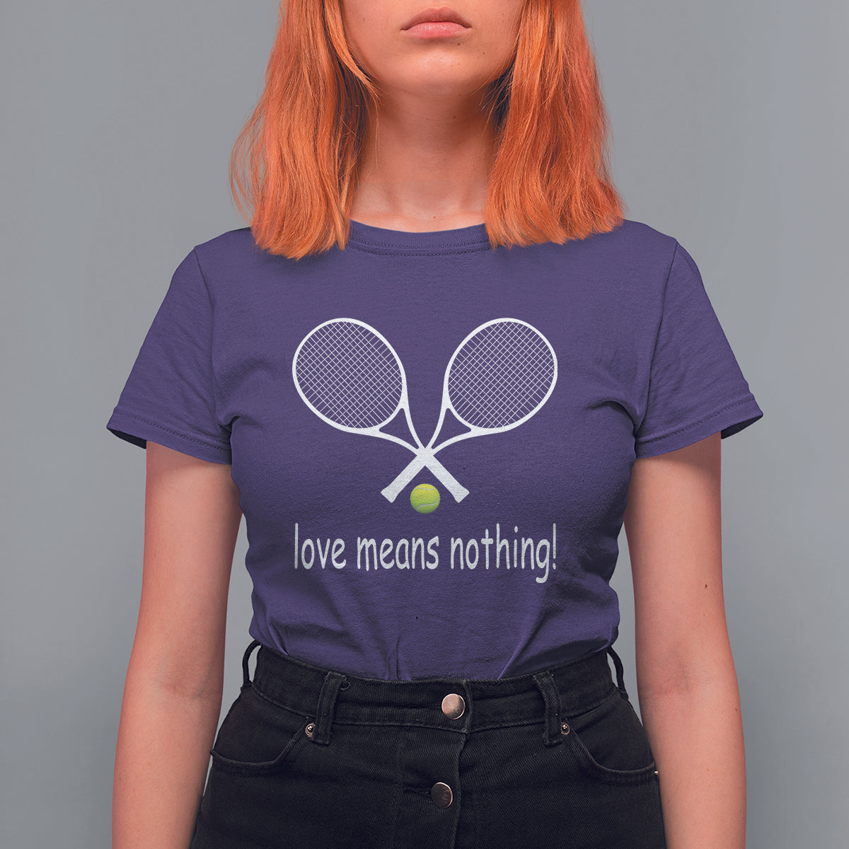 Funny Tennis Lover T Shirt For Women Love Means Nothing - Wonder Print Shop