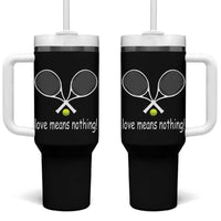 Funny Tennis Lover Tumbler With Handle Love Means Nothing - Wonder Print Shop