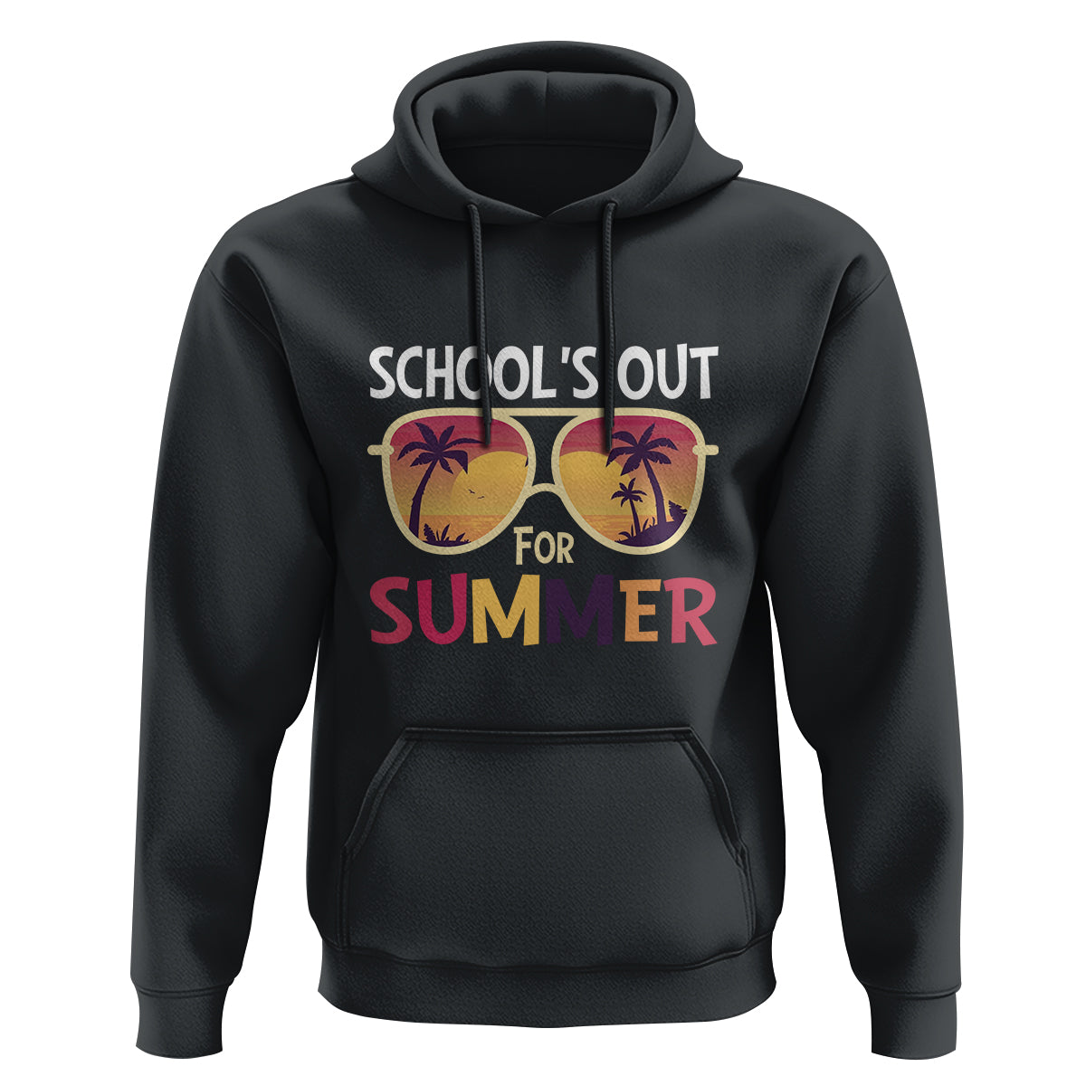 Schools Out For Summer Hoodie End Of School Retro Sunglasses Summer Vacation - Wonder Print Shop