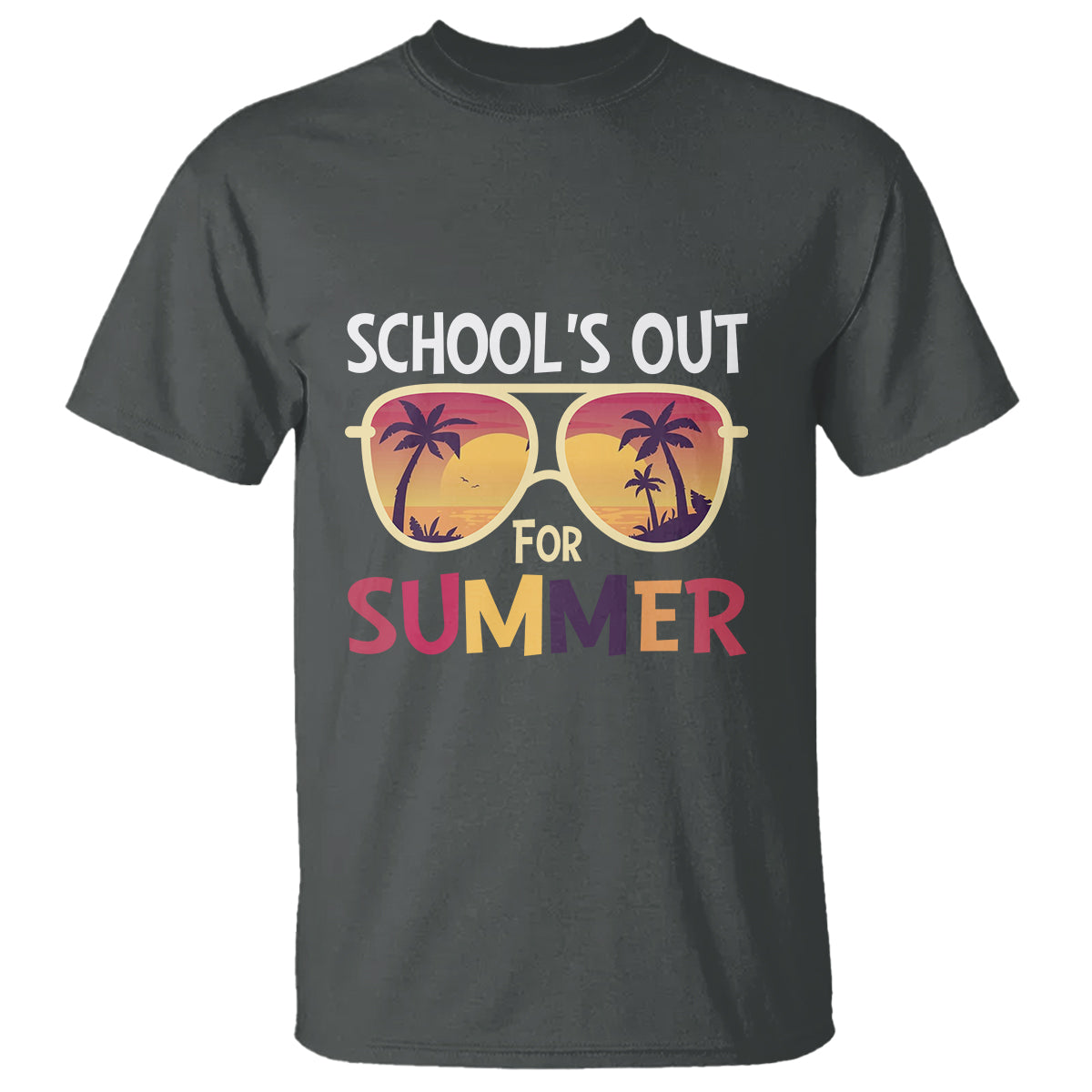 Schools Out For Summer T Shirt End Of School Retro Sunglasses Summer Vacation - Wonder Print Shop