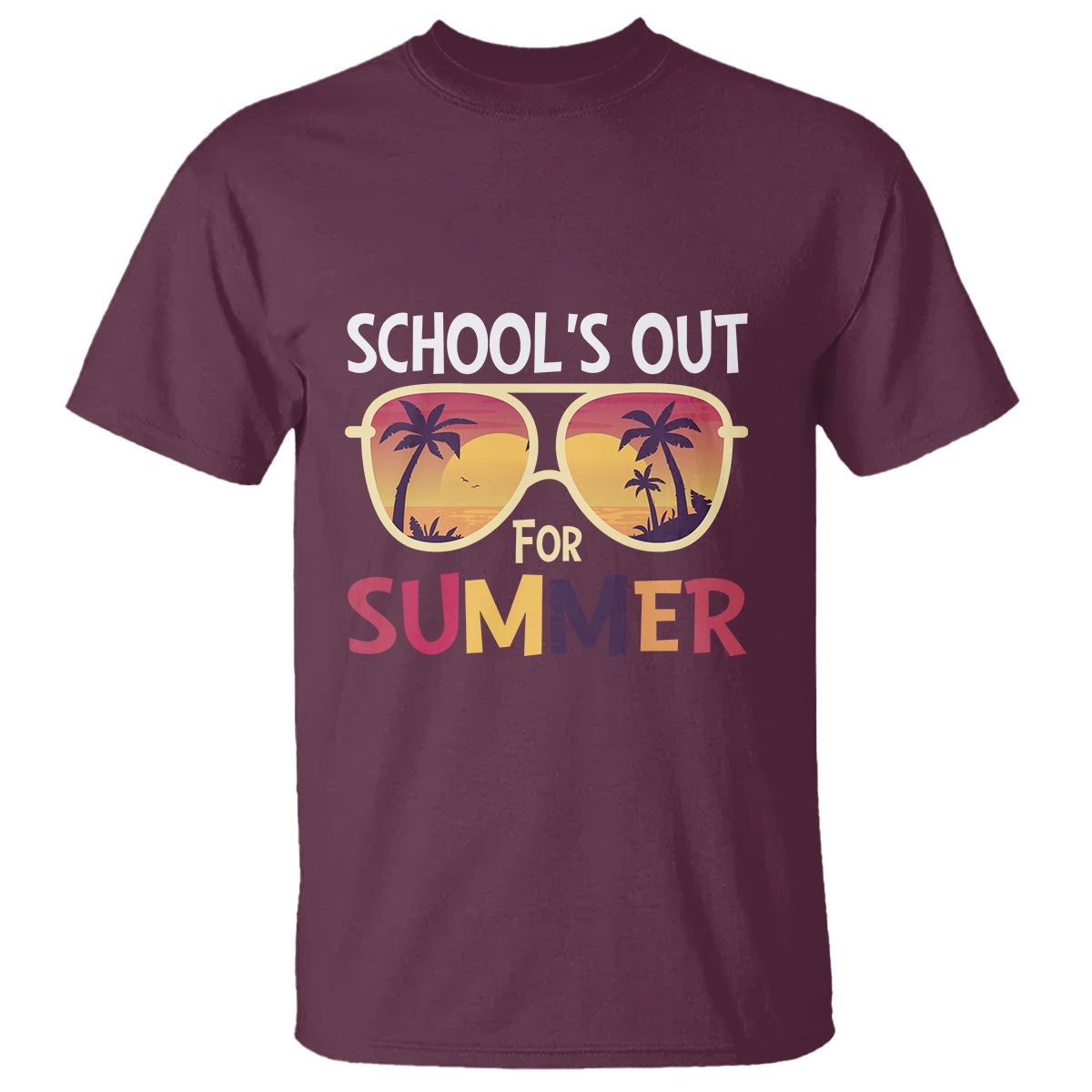 Schools Out For Summer T Shirt End Of School Retro Sunglasses Summer Vacation - Wonder Print Shop