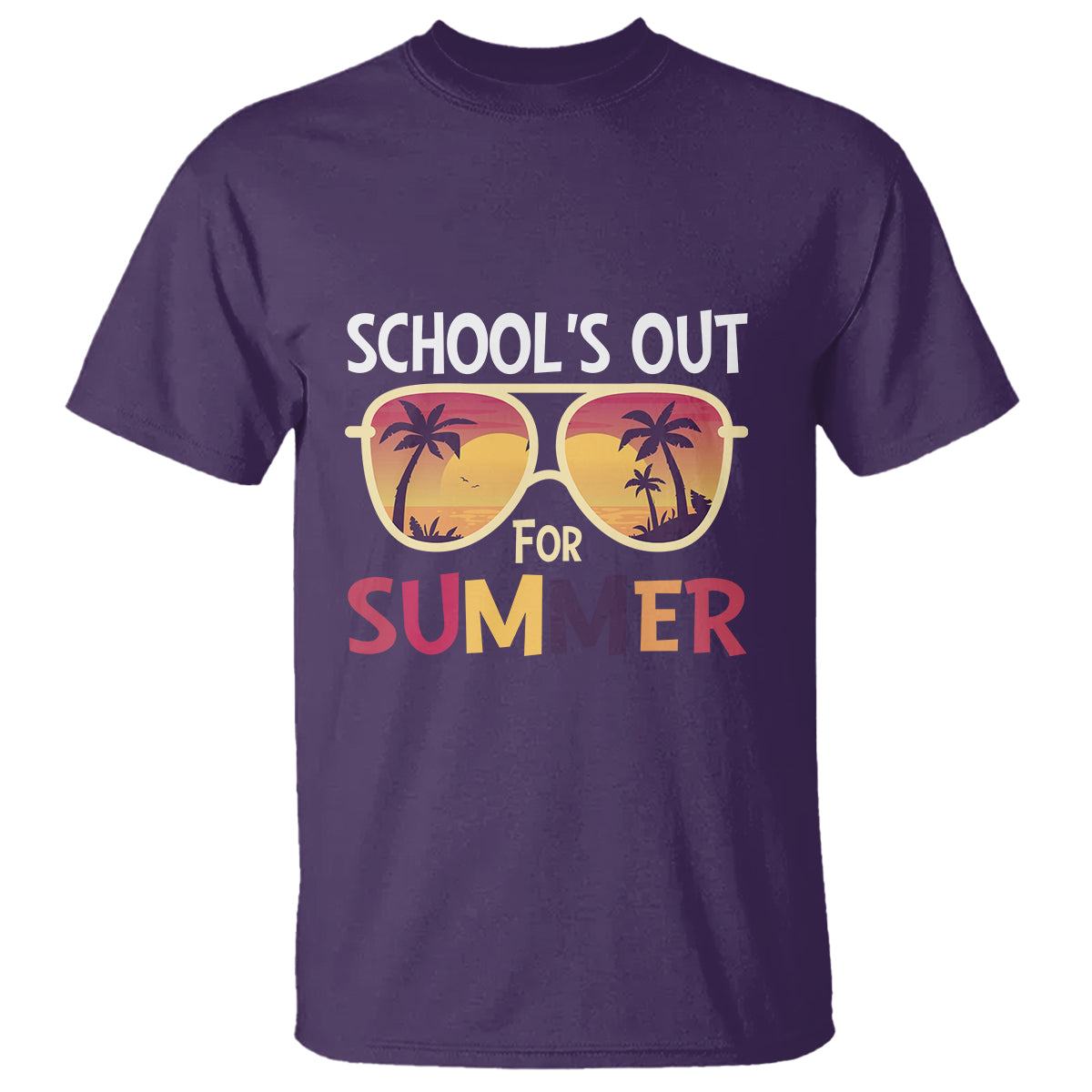 Schools Out For Summer T Shirt End Of School Retro Sunglasses Summer Vacation - Wonder Print Shop