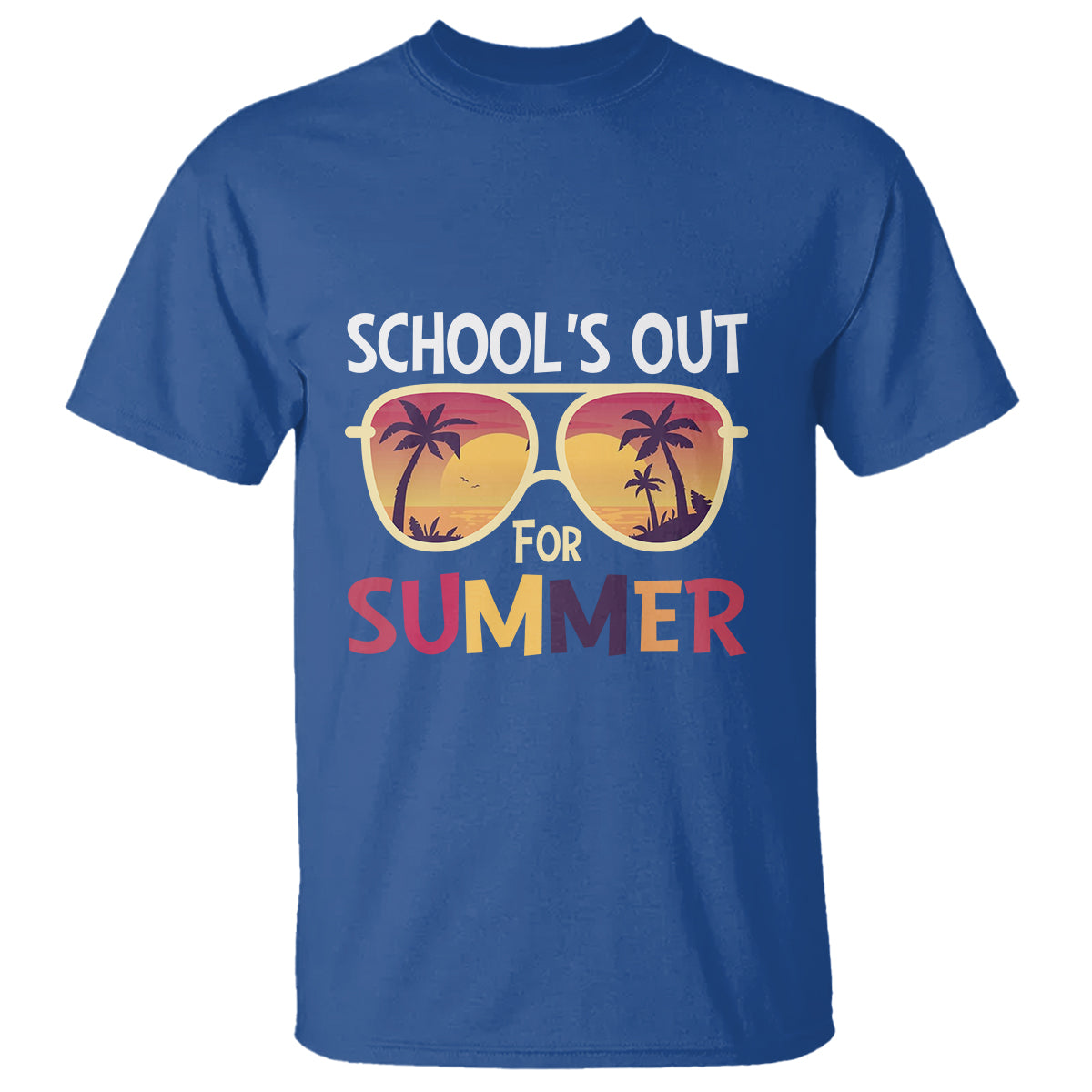 Schools Out For Summer T Shirt End Of School Retro Sunglasses Summer Vacation - Wonder Print Shop