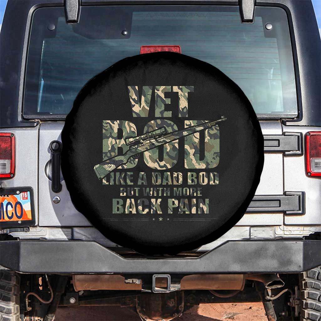 Funny Veteran Vet Bod Like A Dad Bod But With More Back Pain Spare Tire Cover