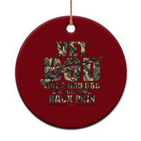 Funny Veteran Vet Bod Like A Dad Bod But With More Back Pain Ceramic Ornament - Wonder Print Shop