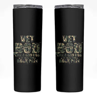 Funny Veteran Vet Bod Like A Dad Bod But With More Back Pain Skinny Tumbler