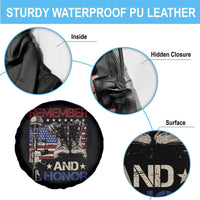 Remember And Honor Spare Tire Cover Memorial Day Veteran Boots American Flag
