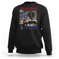 Remember And Honor Sweatshirt Memorial Day Veteran Boots American Flag