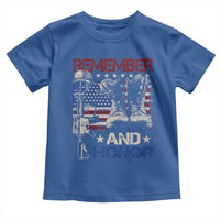 Remember And Honor Toddler T Shirt Memorial Day Veteran Boots American Flag