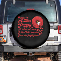 I Wear A Little Poppy Memorial Day Spare Tire Cover Veterans Day USA Red Poppy Flower