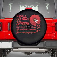 I Wear A Little Poppy Memorial Day Spare Tire Cover Veterans Day USA Red Poppy Flower