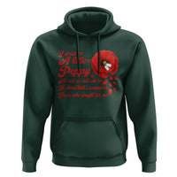 I Wear A Little Poppy Memorial Day Hoodie Veterans Day USA Red Poppy Flower
