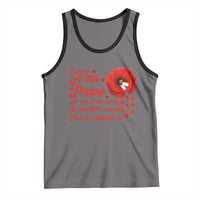 I Wear A Little Poppy Memorial Day Tank Top Veterans Day USA Red Poppy Flower