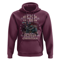 I Stand For Our Flag I Kneel For The Cross Proud Christian Veteran Hoodie