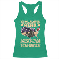 You Will Never See Refugees From America When Things Turn To Racerback Tank Top