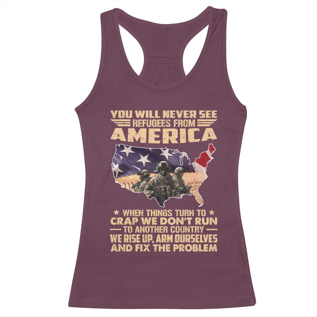 You Will Never See Refugees From America When Things Turn To Racerback Tank Top