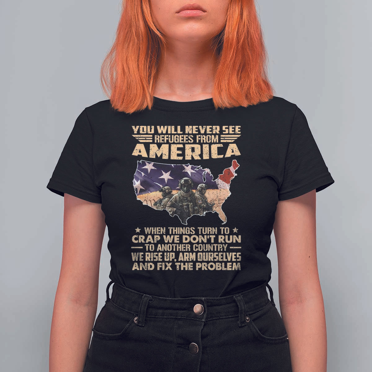 You Will Never See Refugees From America When Things Turn To T Shirt For Women