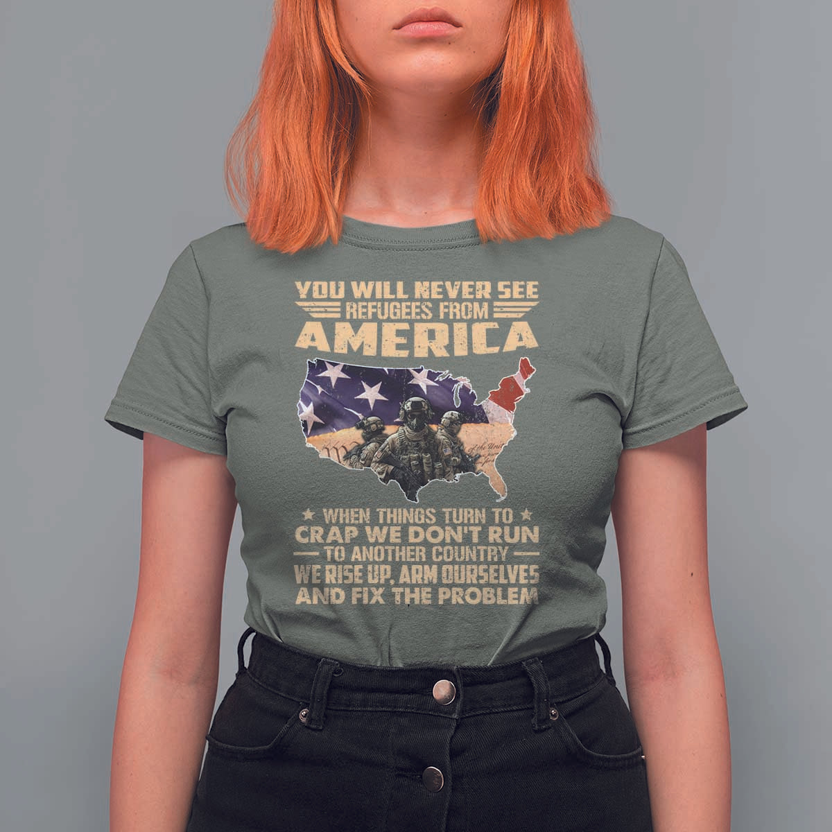 You Will Never See Refugees From America When Things Turn To T Shirt For Women