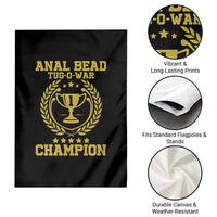 Funny #1 Anal Bead Tug O War Champion Garden Flag Adult Humor Cringe - Wonder Print Shop